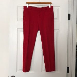 Banana Red Sloan Pants